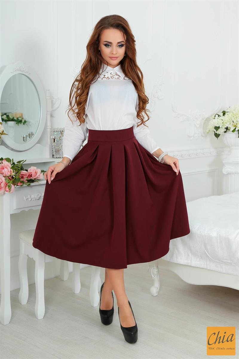 Юбка до колен пышная