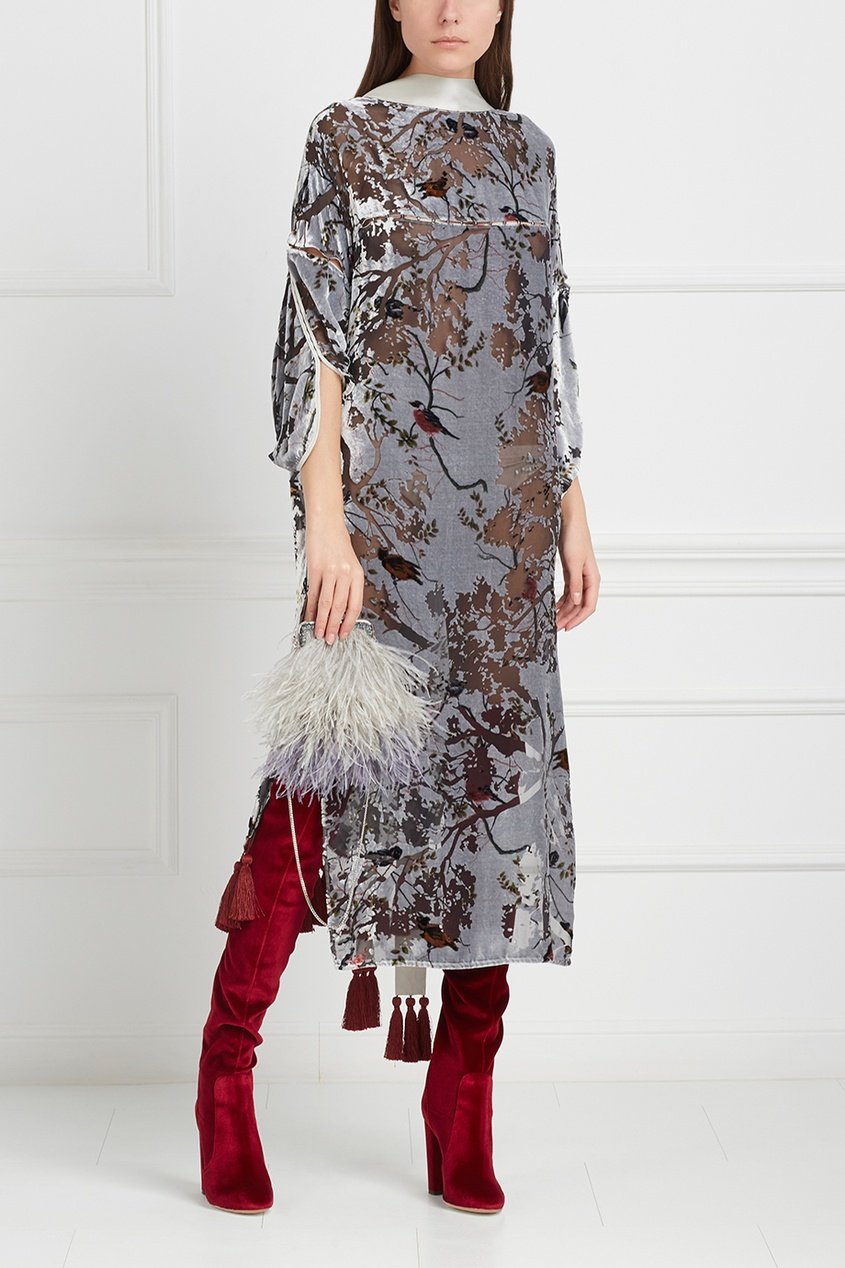 Платье панбархат на шифоне