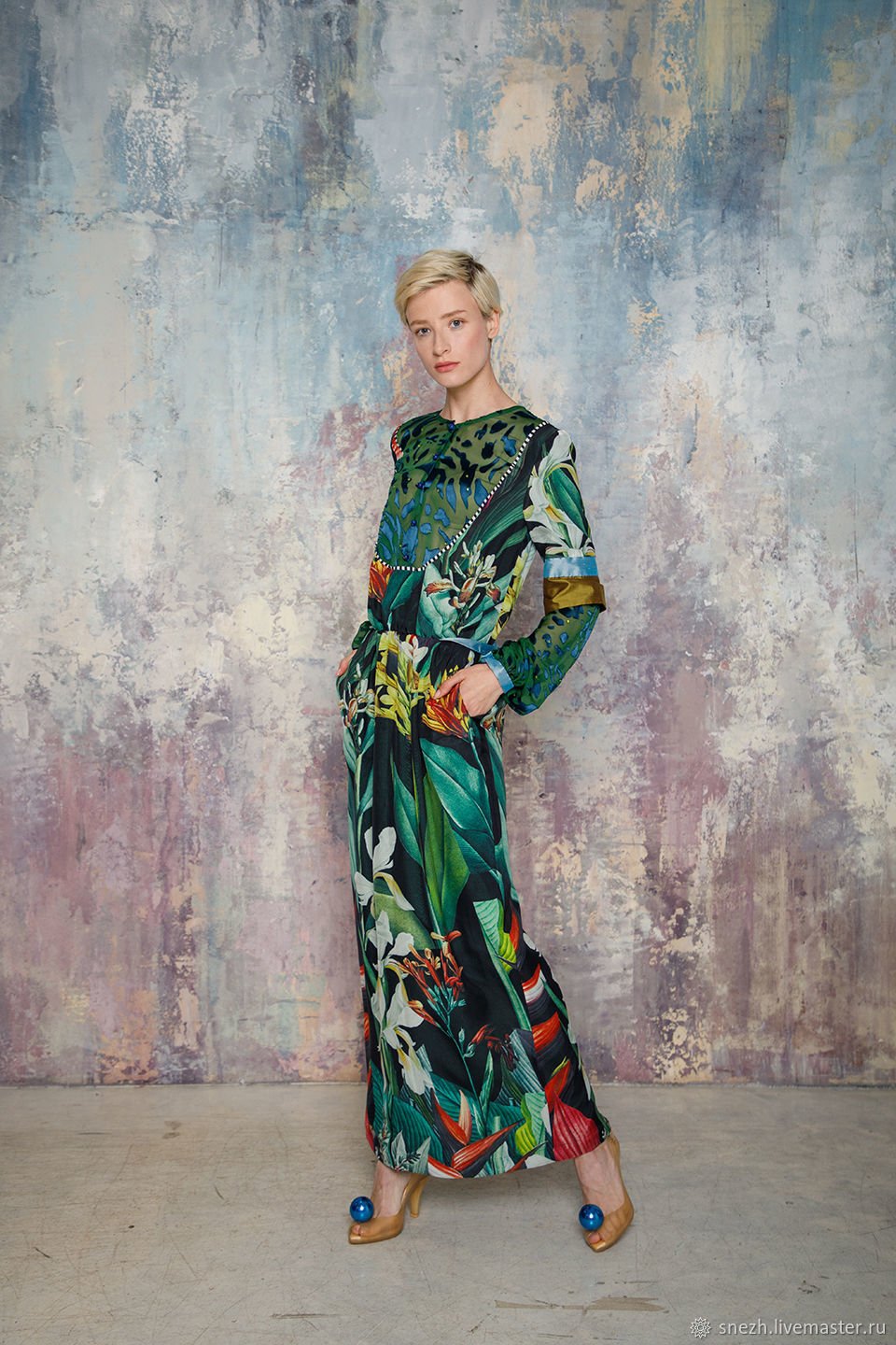 Вечерние платья из панбархата на шифоне