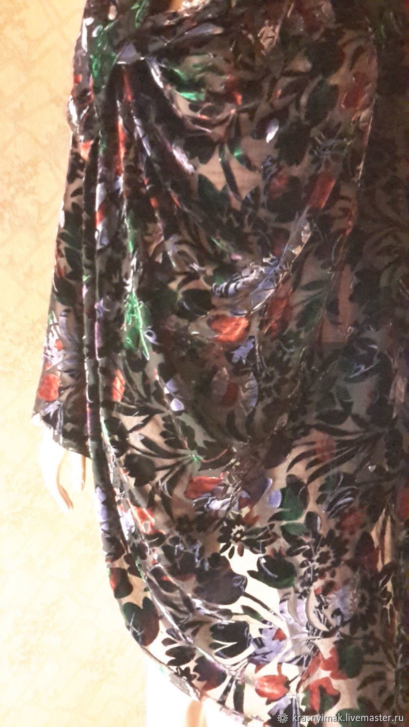 Платье панбархат на шифоне