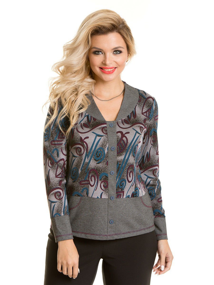 Блузки из комбинированных тканей