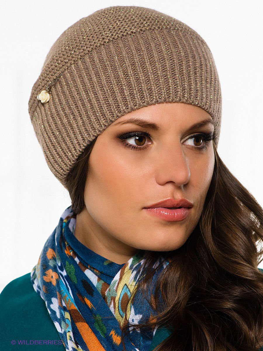 Шапка вязаная женская