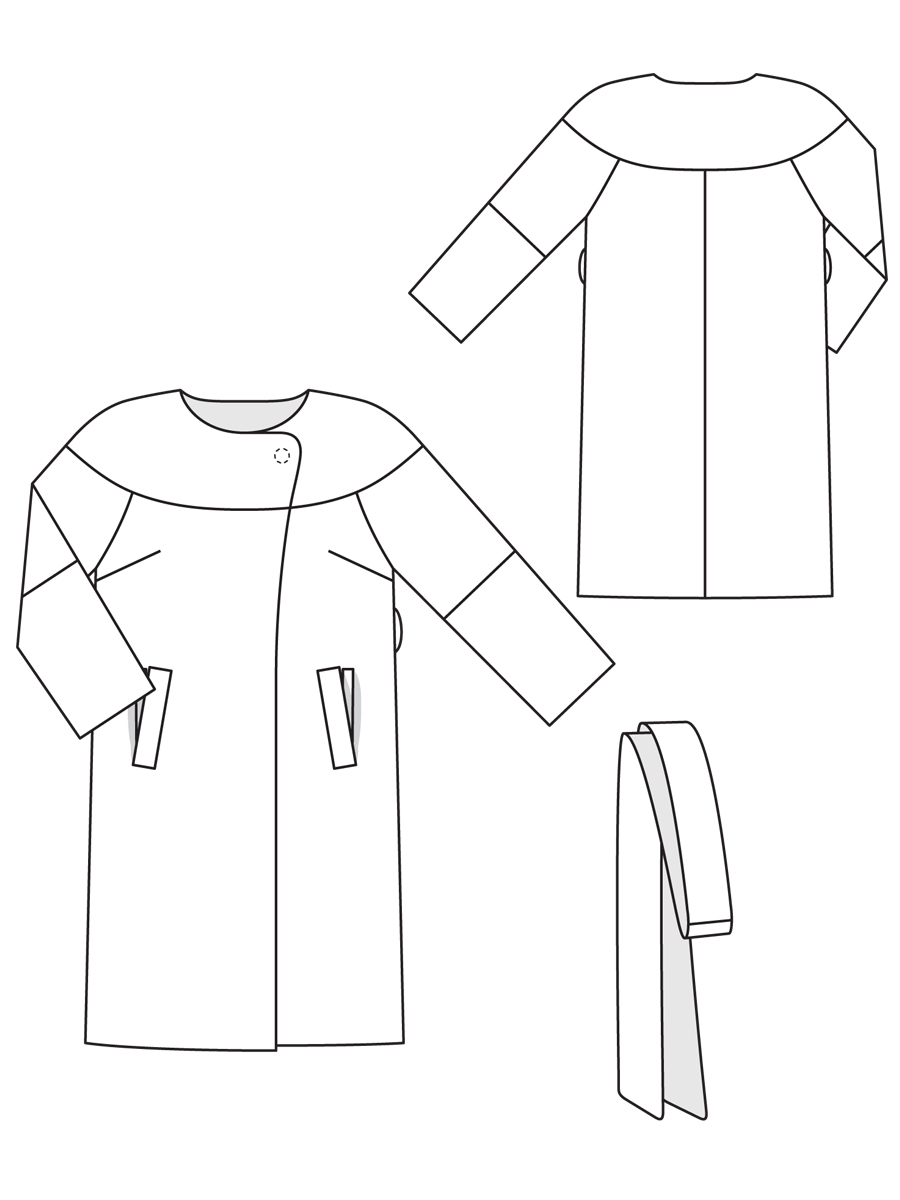 Пальто накидка Бурда