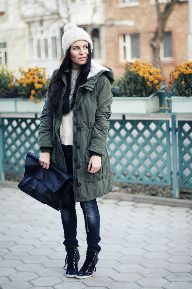 Верхняя зимняя одежда в стиле гранж