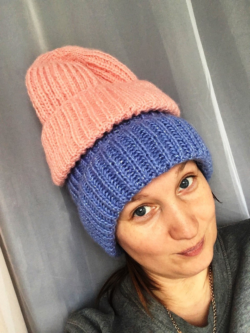 Шапка Бриошь с отворотом