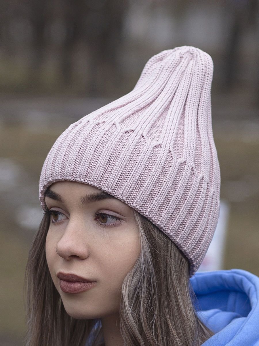 Шапка бини резинкой 2х2