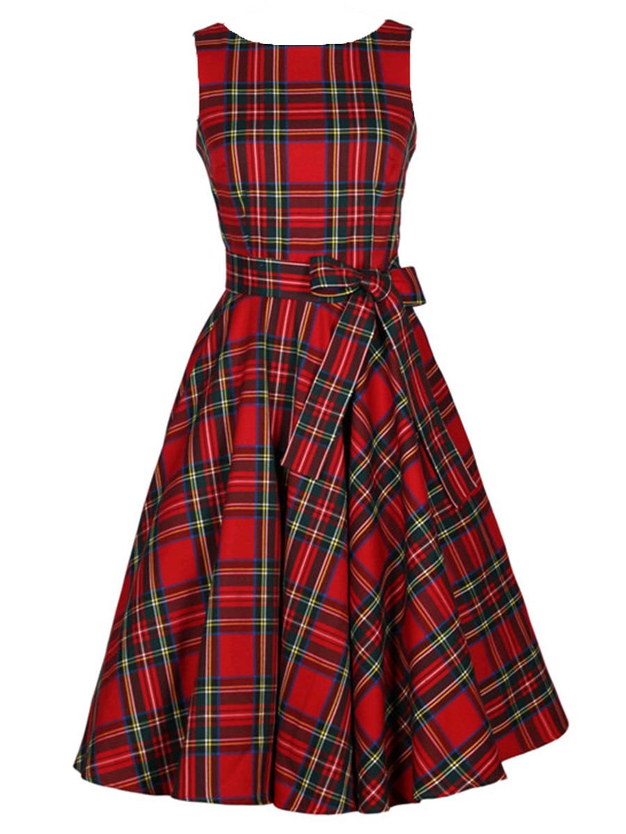 Платье в шотландскую клетку