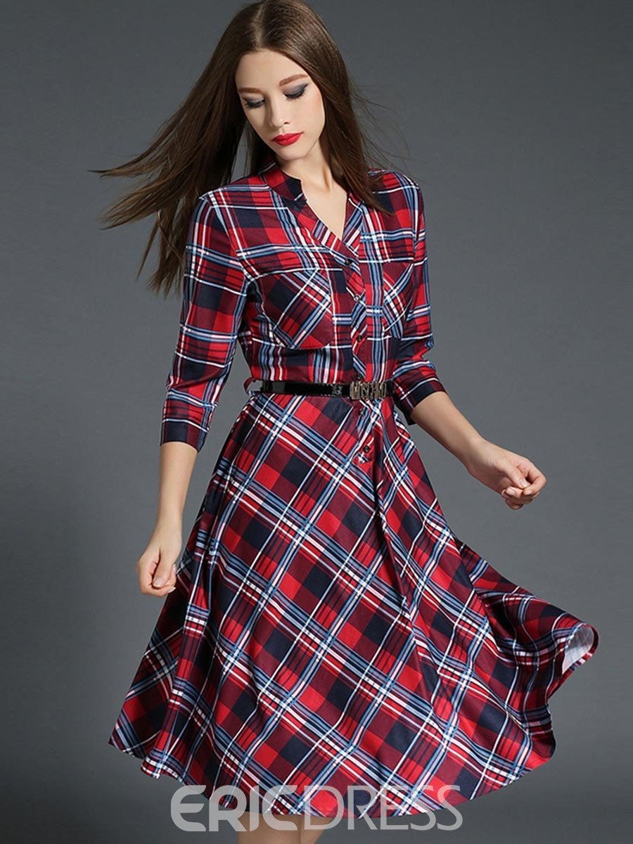 Платье из шотландки