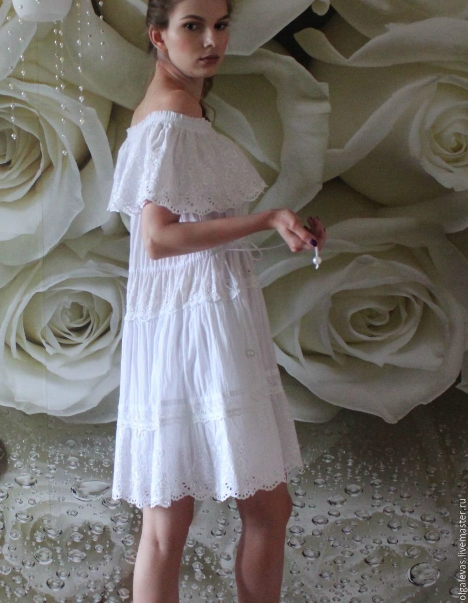Платье из марлевки в стиле бохо