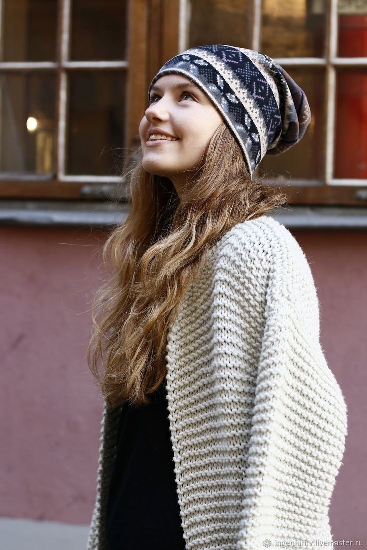 Связать шапку в скандинавском стиле