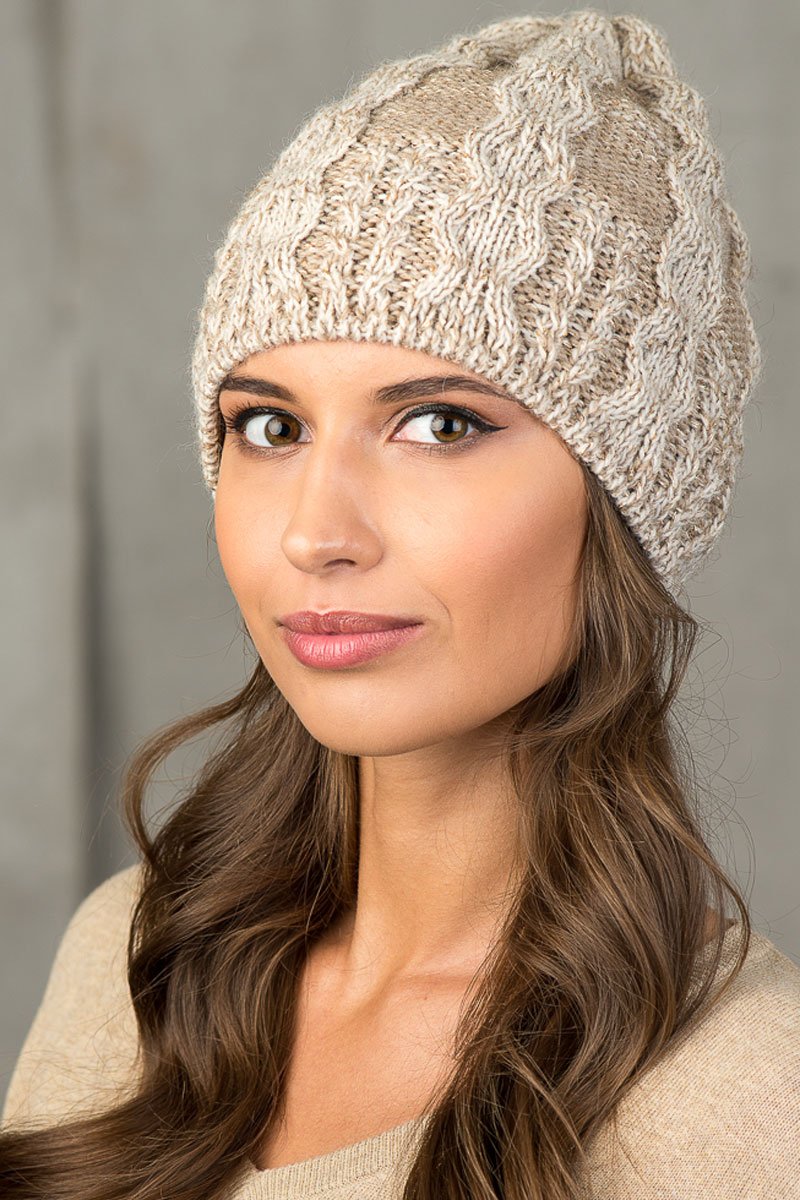 Объемные вязаные береты