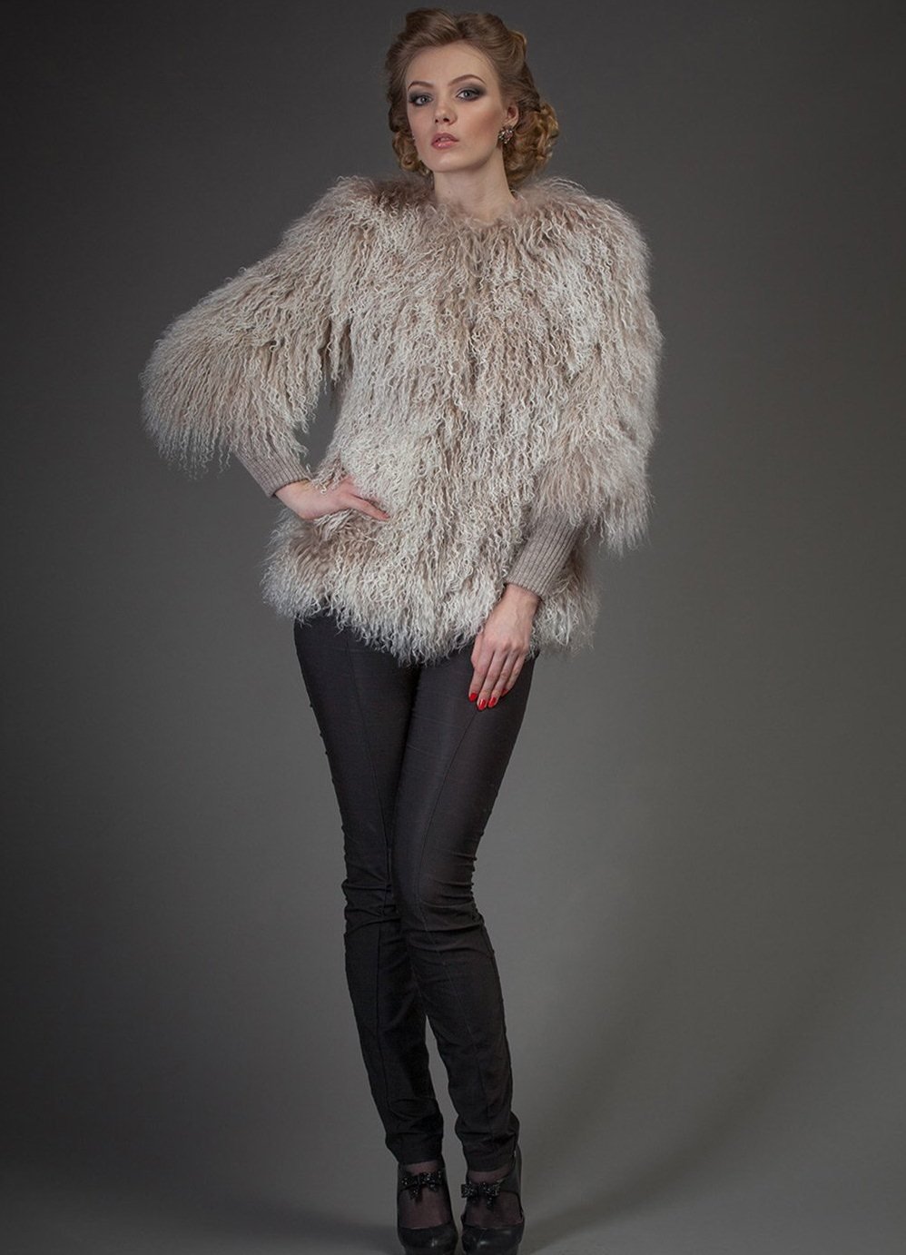 Шуба из меха ламы