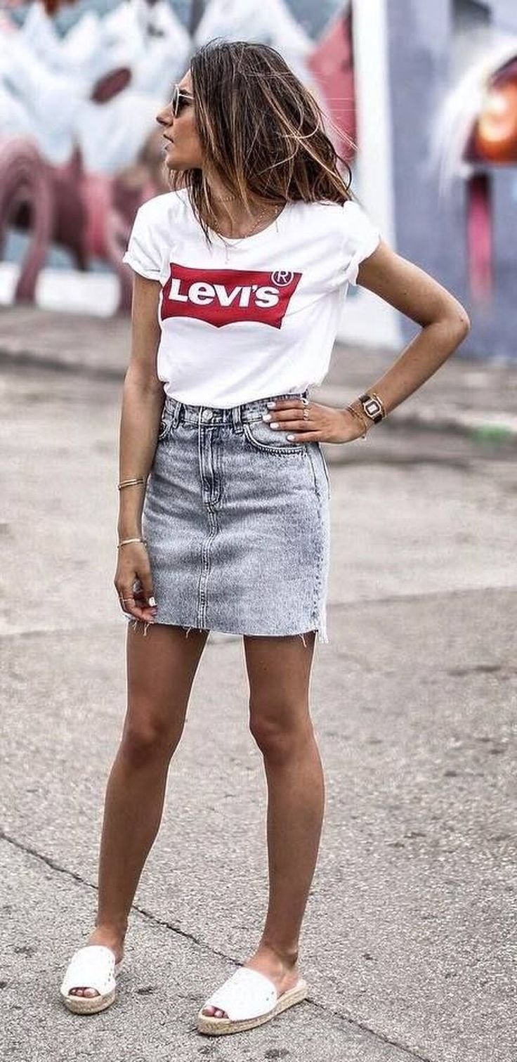 Джинсовая юбка миди стрит стайл 2020