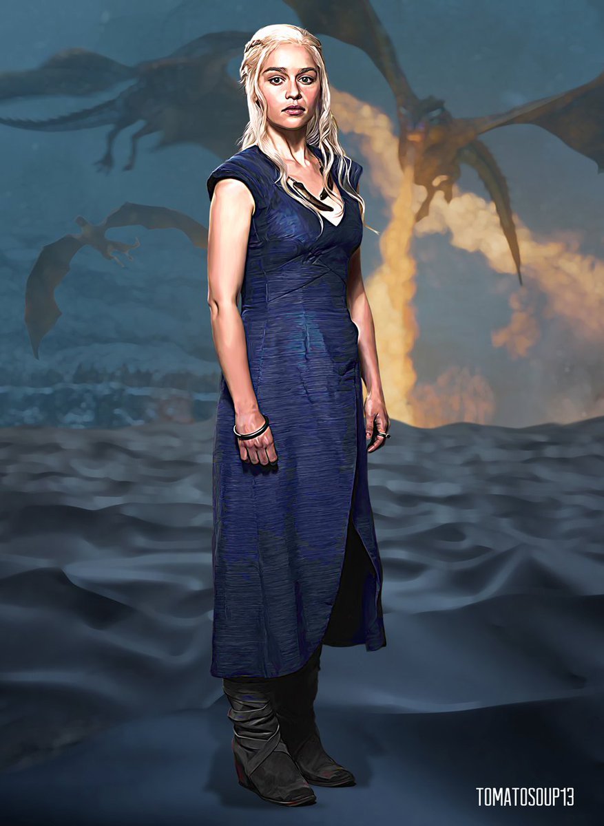 Дейенерис Таргариен в голубом платье