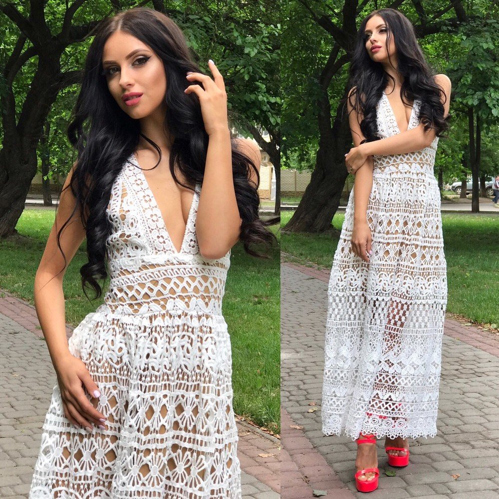 Платье белый низ с прошвой вверх