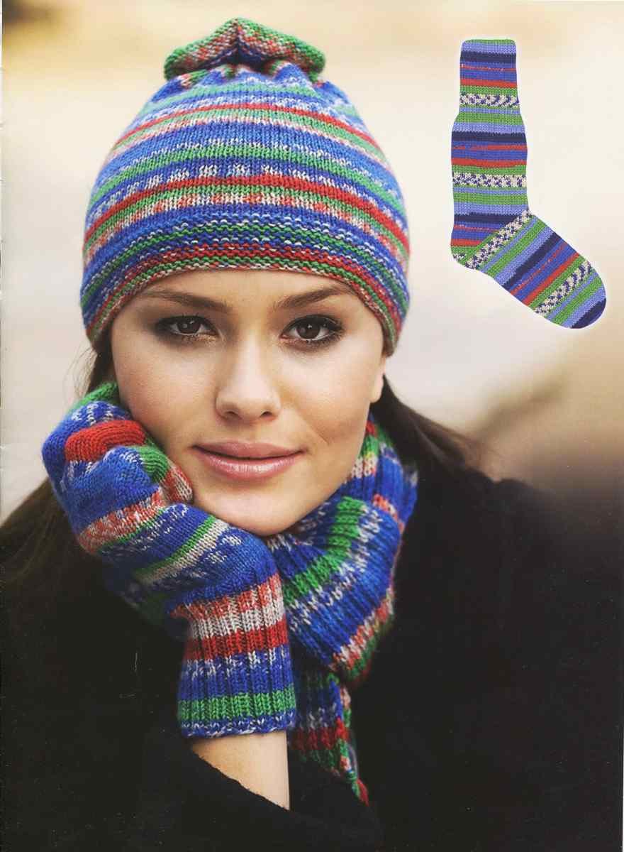 Шапочка из секционной пряжи