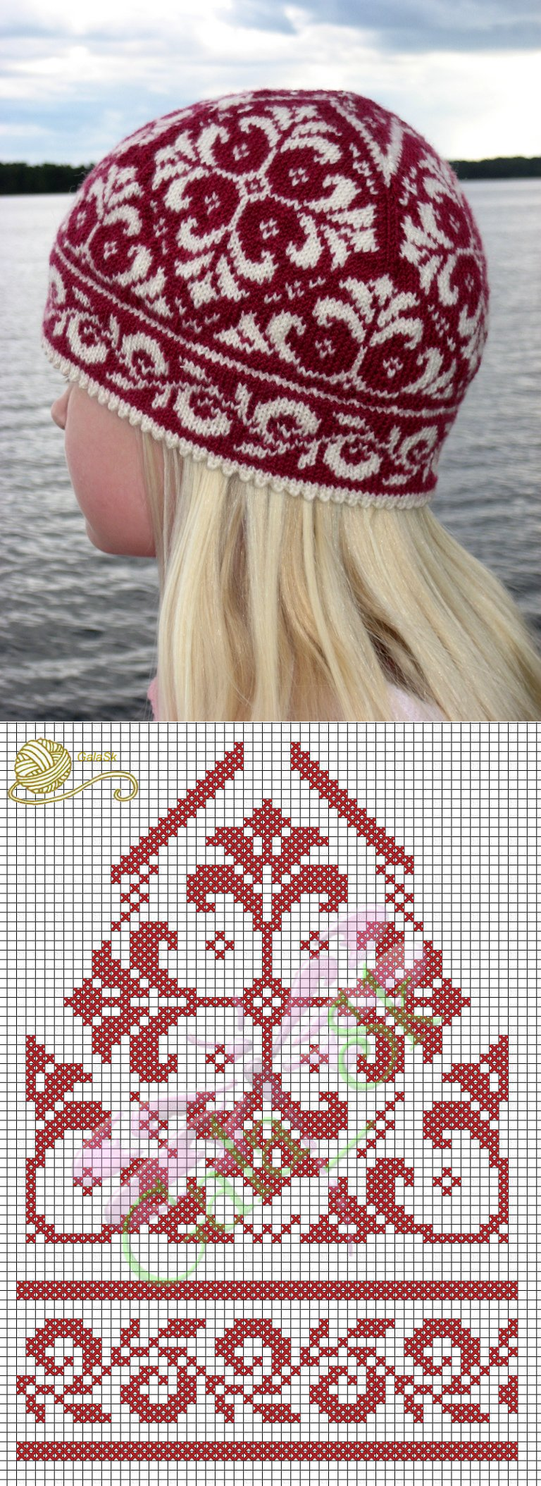 Жаккардовый узор для шапки