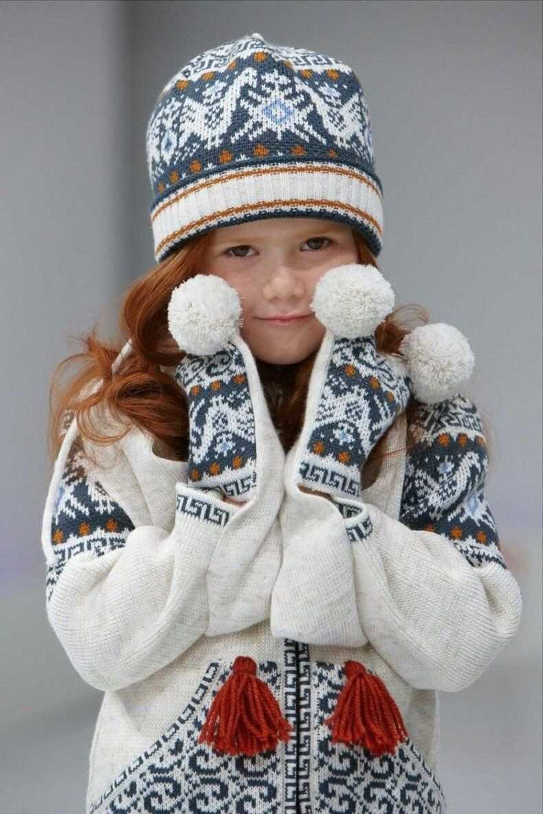 Шапка жаккард для детей