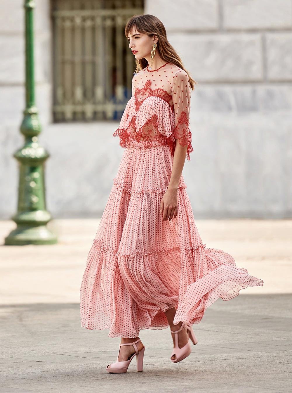 Шифоновое платье и свитер