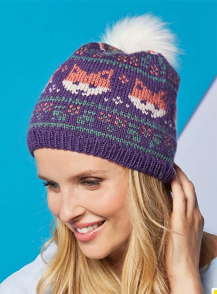 Модные вязаные жаккардовые шапки