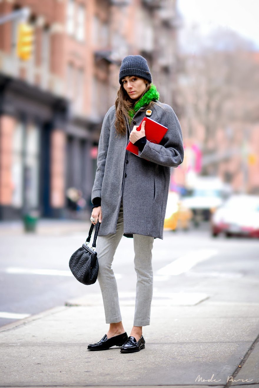 Сочетания с серым пальто