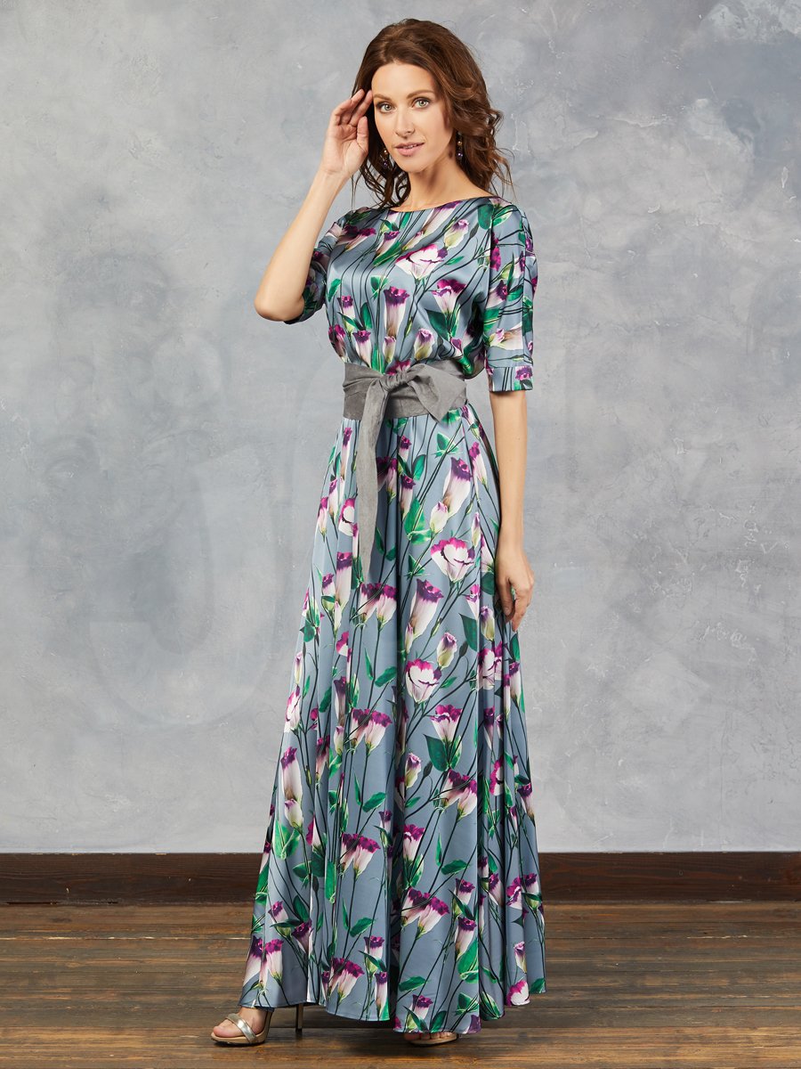 Платье из шелка Армани зеленое