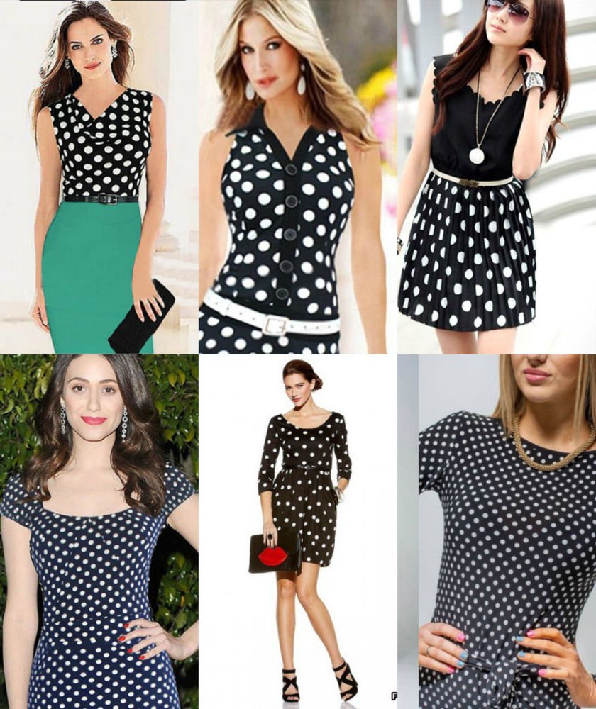 Летние платья в горошек с рукавами