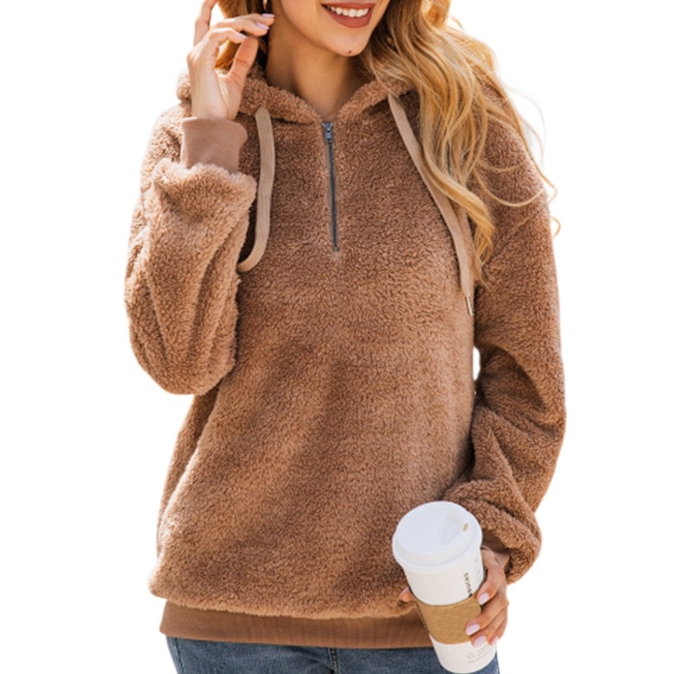 Плюшевая кофта на молнии Шеин