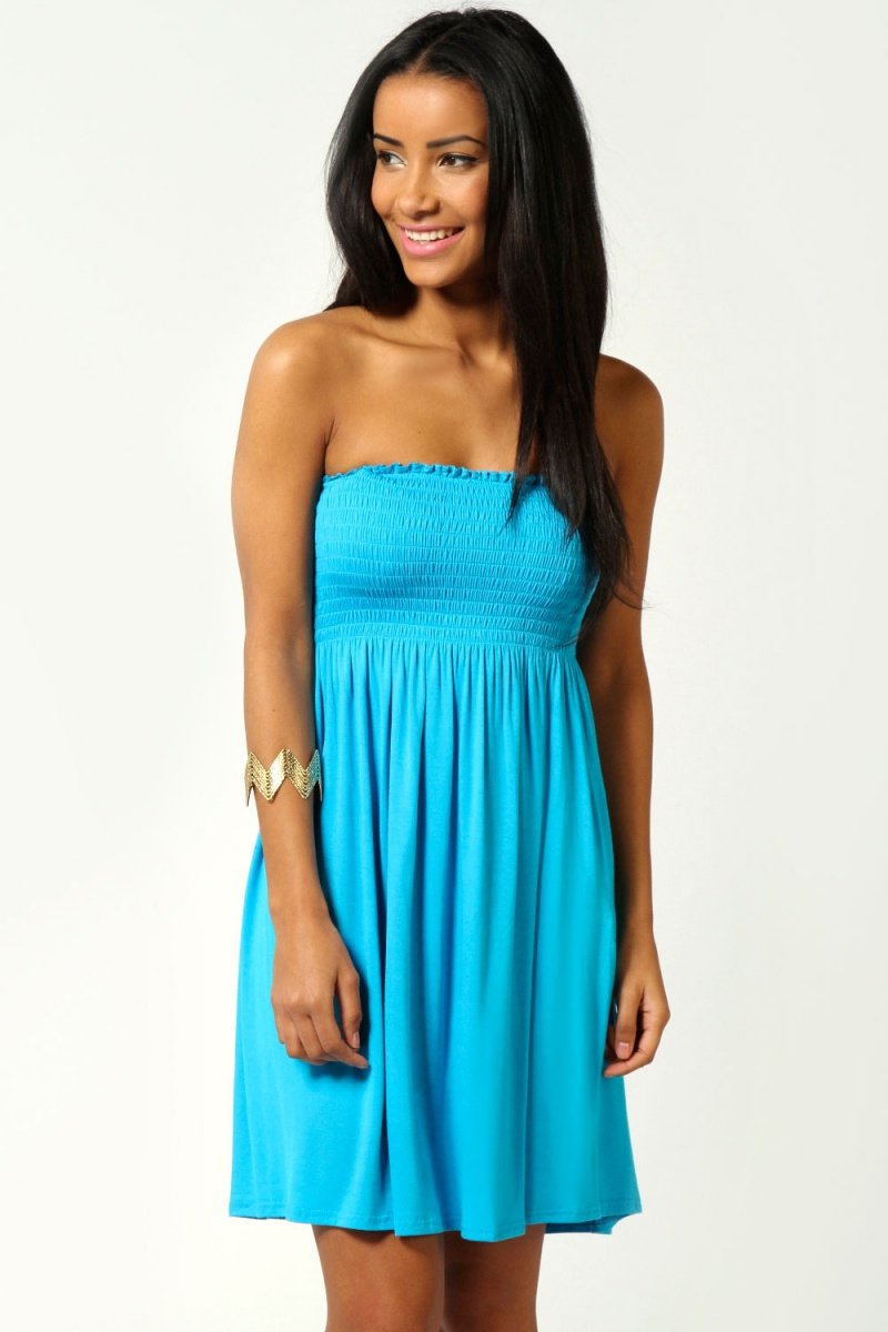 Летний сарафан с завышенной талией