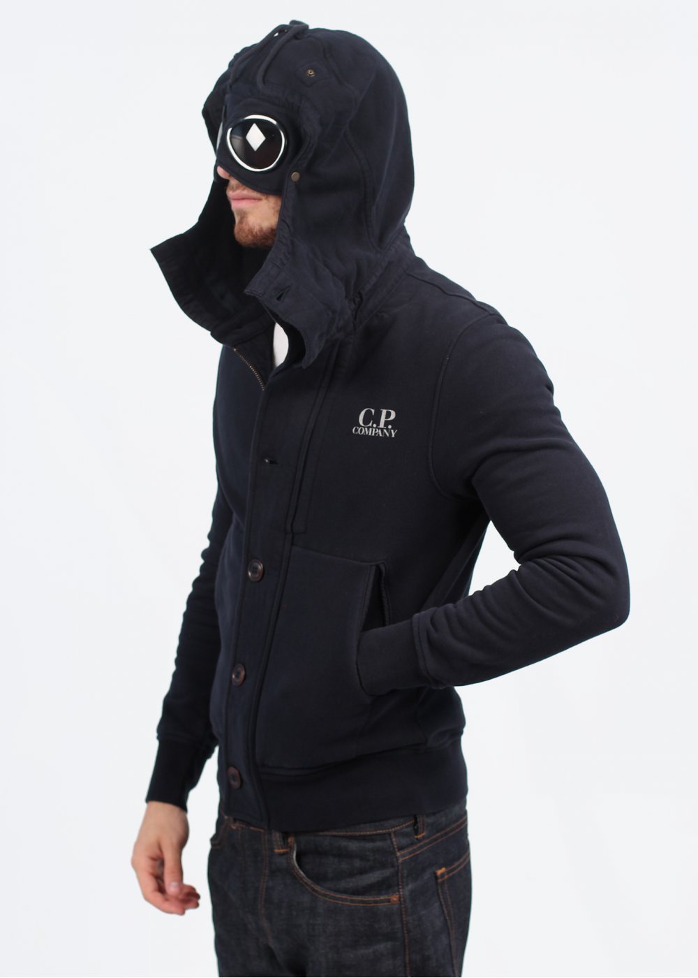 C.P. Company t-Mack 3l Taped Goggle Jacket Navy