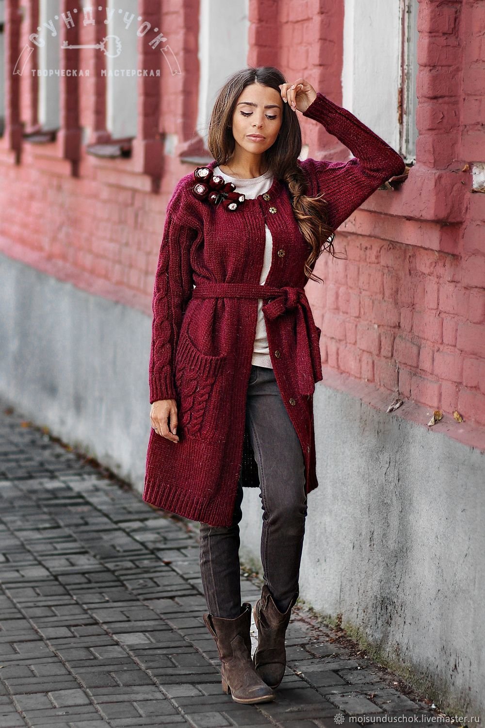 Шапка Элеонора бордо