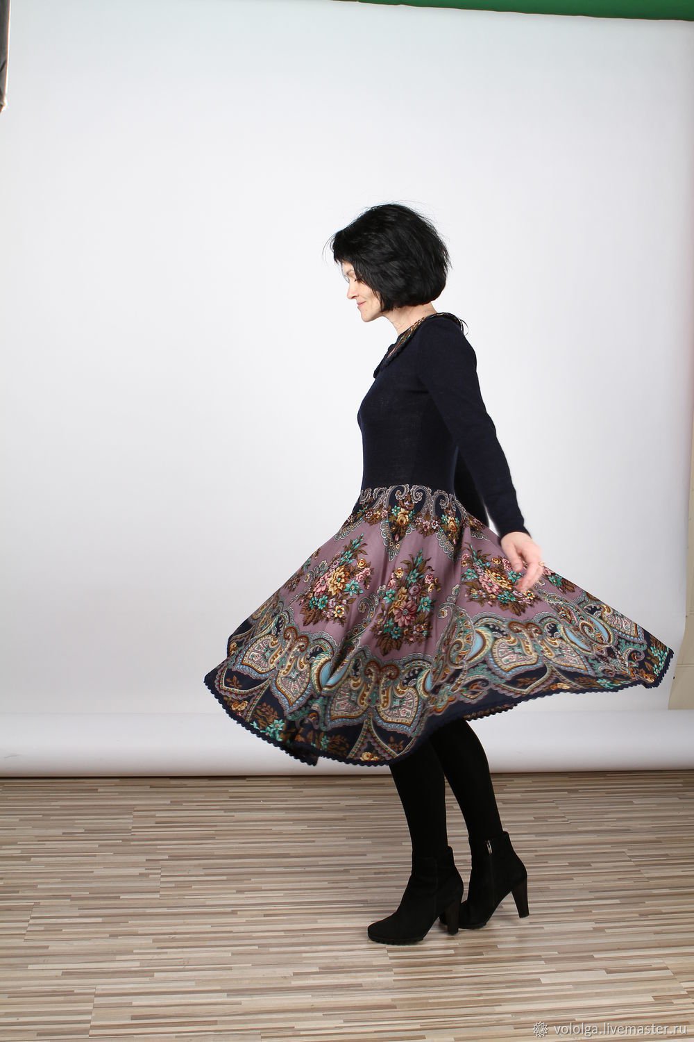 Шарф переделать в юбку