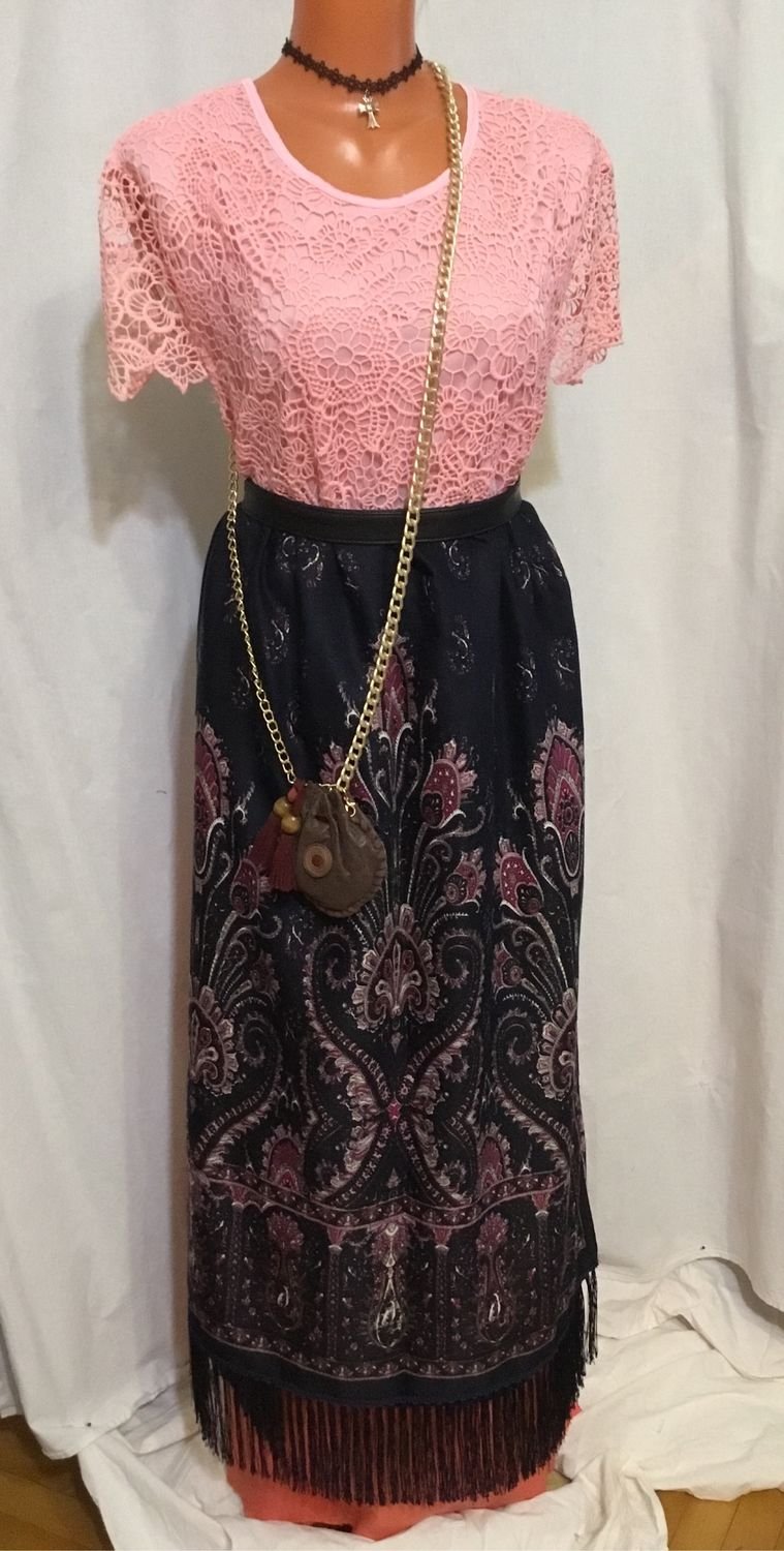 Бохо юбка из пледа