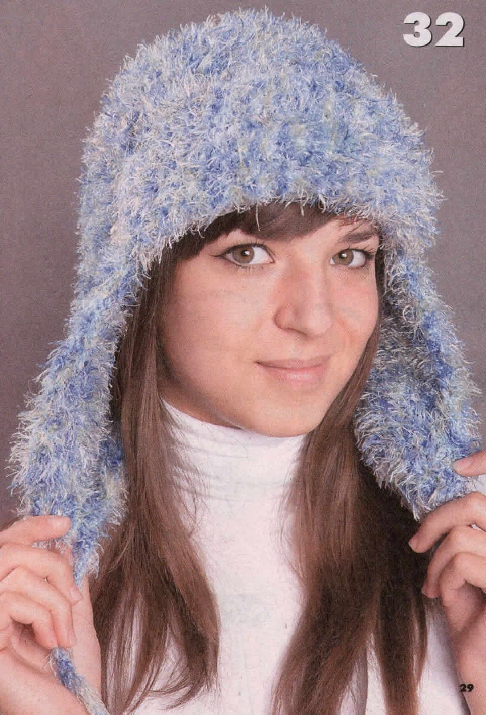 Шапочки из буклированной пряжи