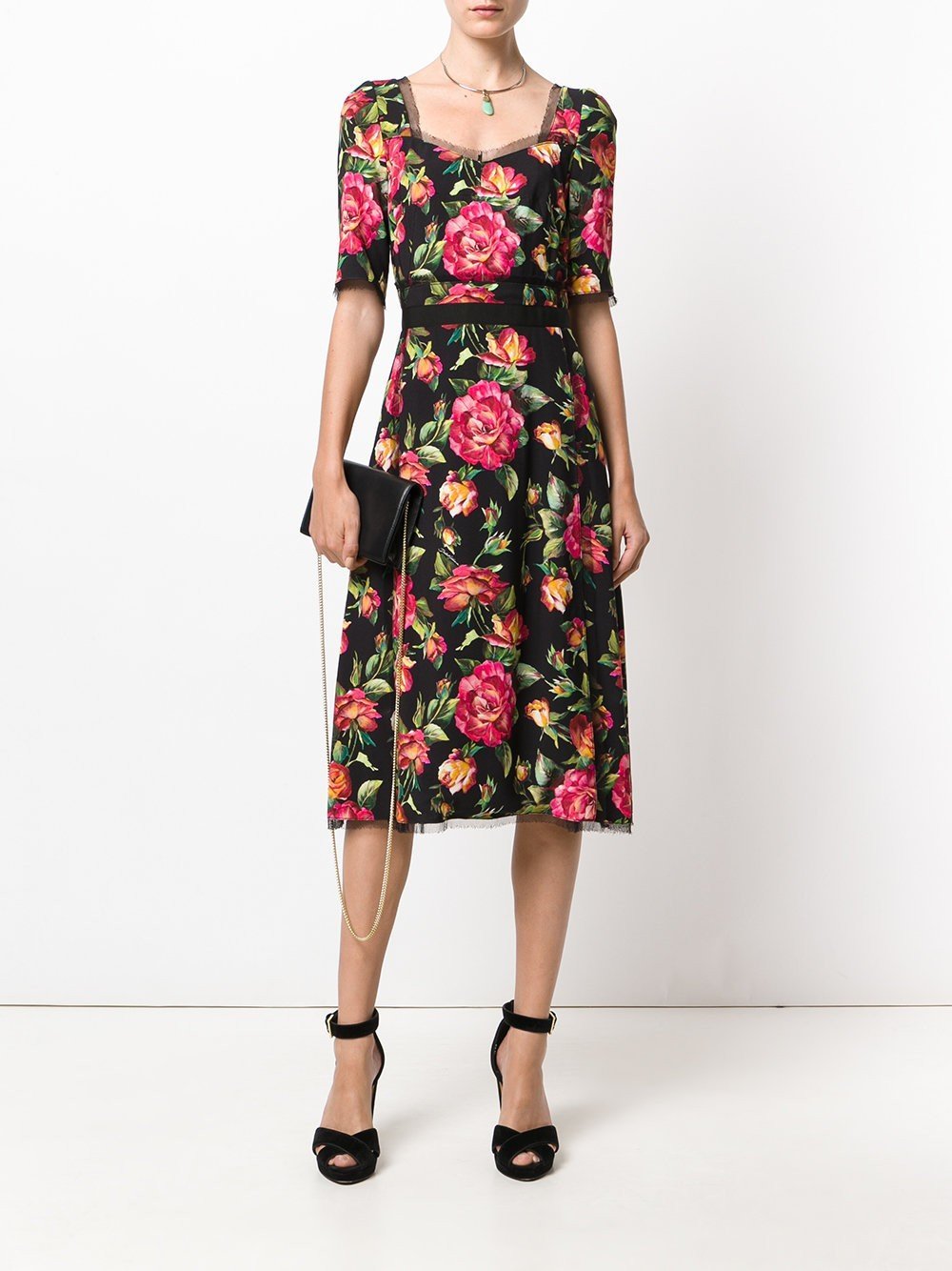 Платье Дольче Габбана цветочный принт