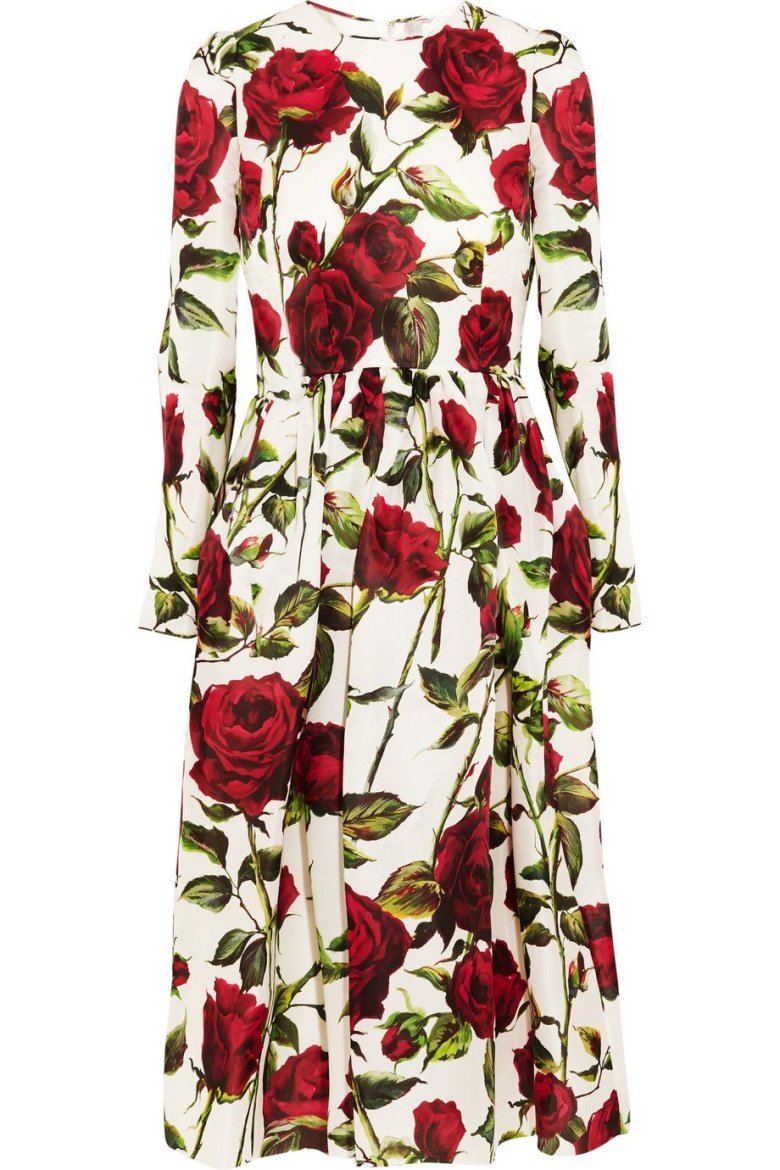 Дольче Габбана цветочным принтом 2022