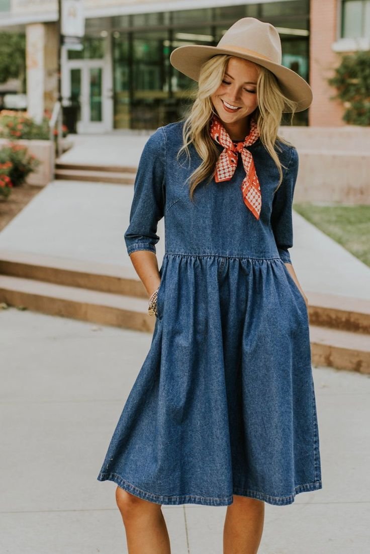 Джинсовка с платьем