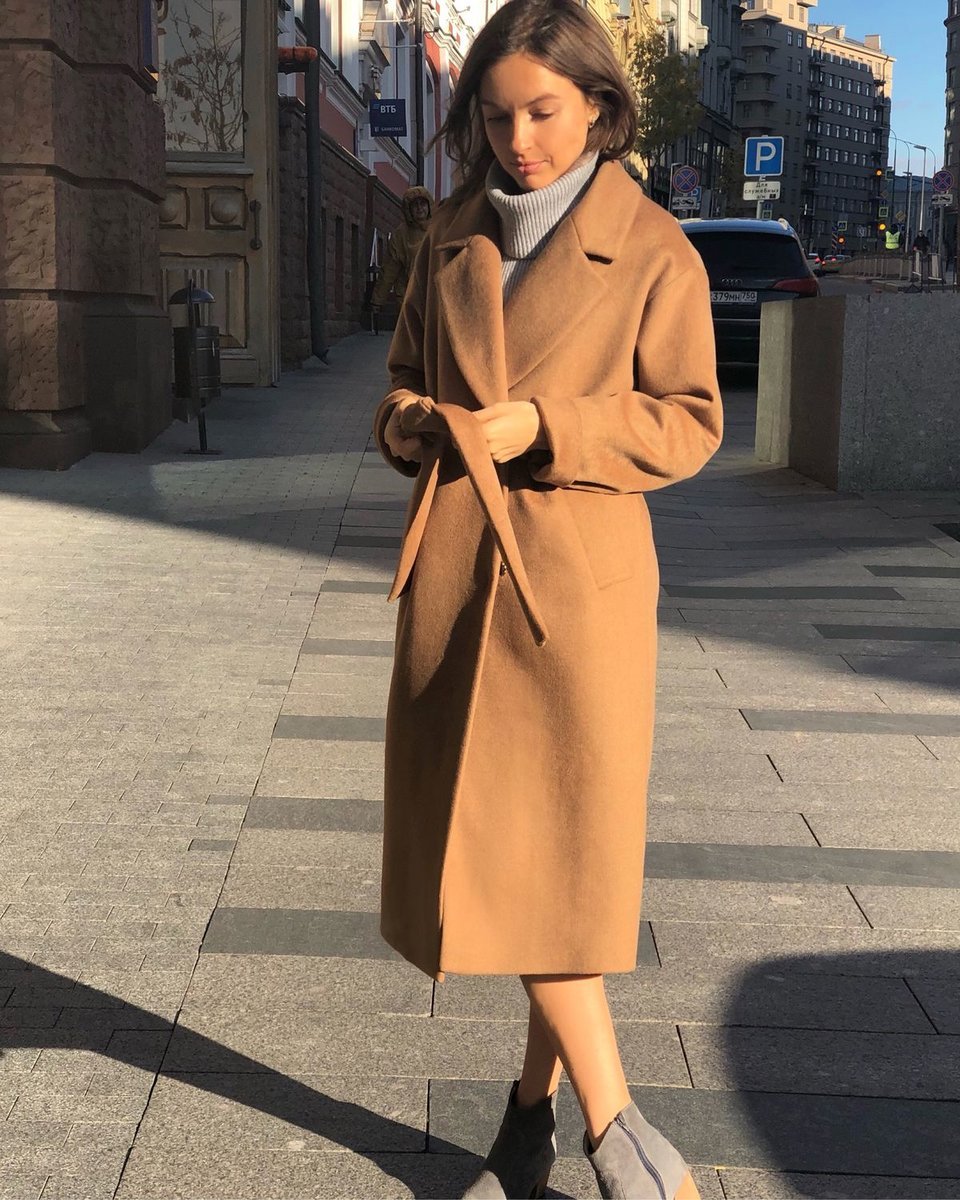 Пальто кэмел Хромченко