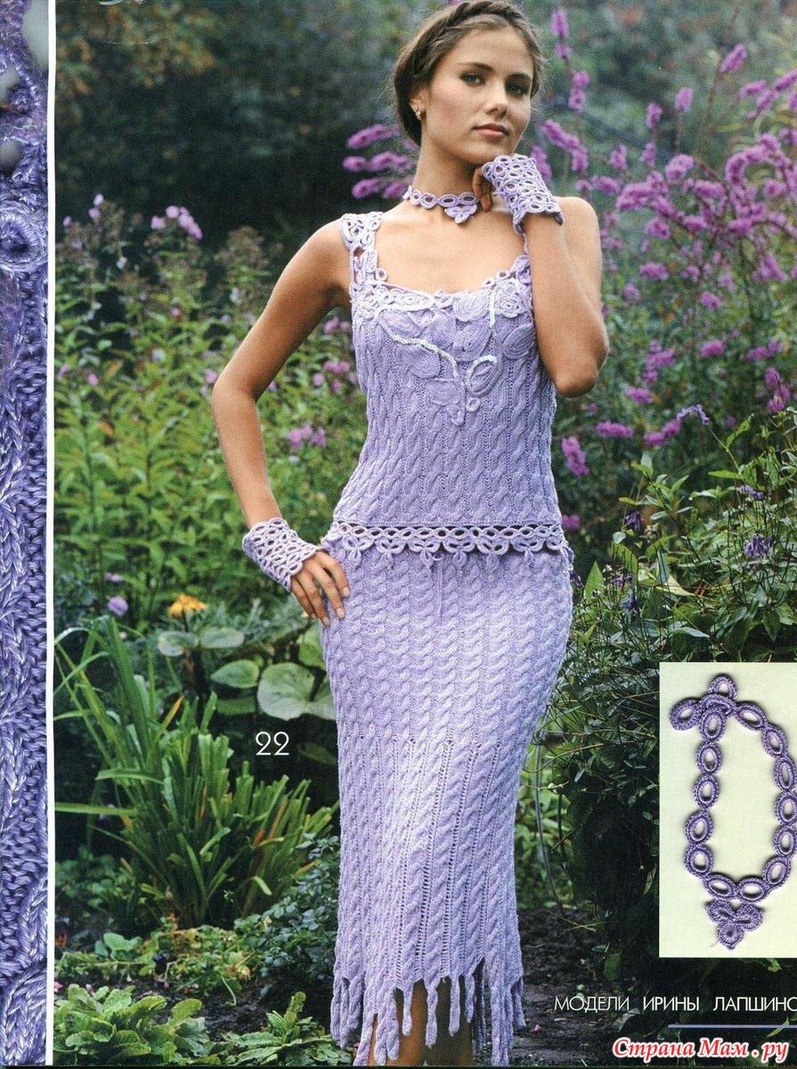 Женский летний костюм крючком