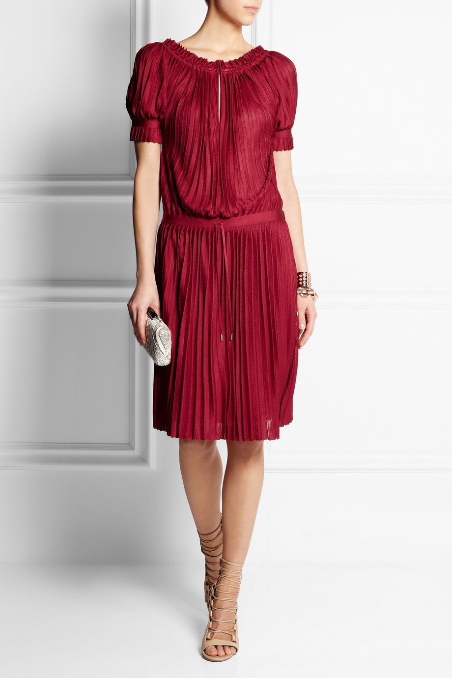 Phillip Lim женское платье черное плиссе