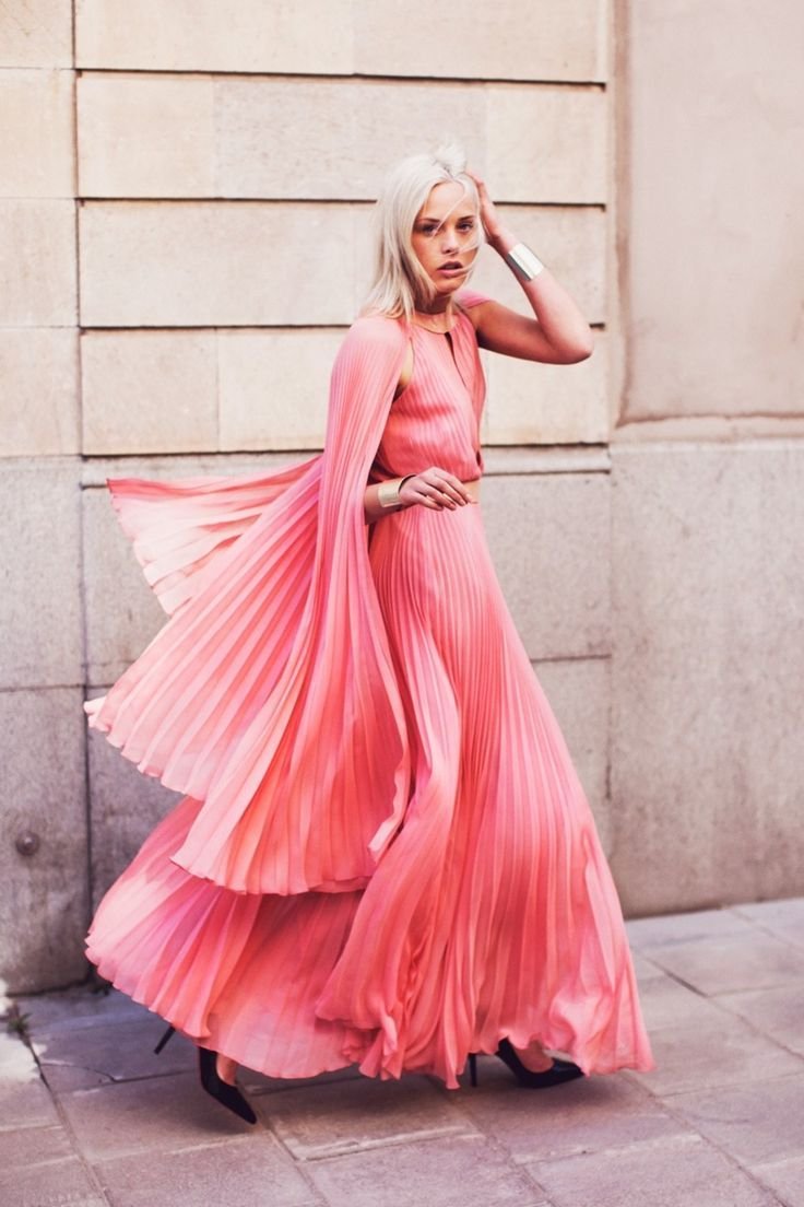 Платье Крокид плиссировка