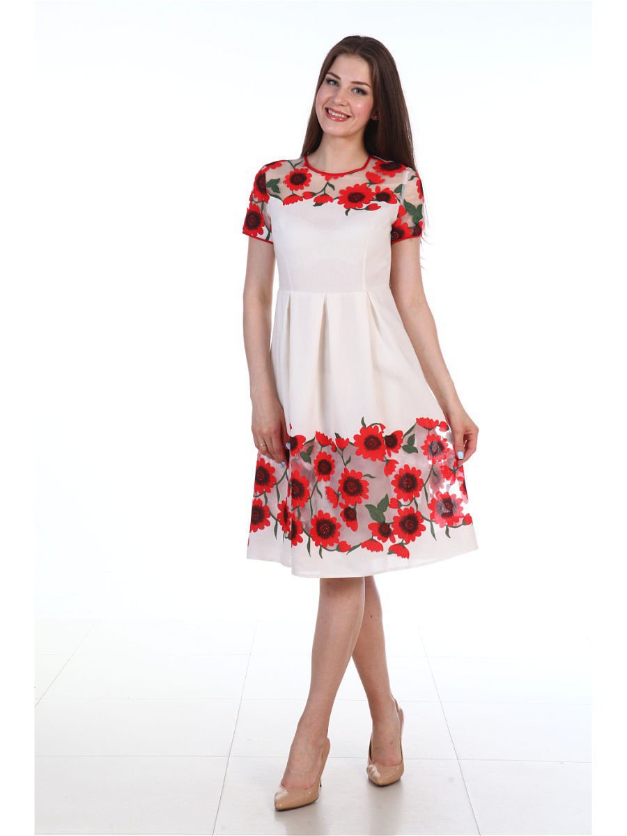 Летнее платье из купонной ткани