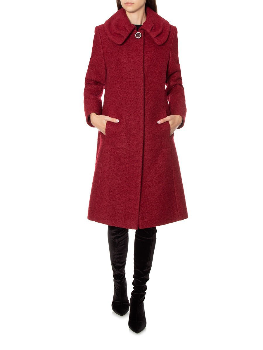 Пальто с ассиметричным воротником