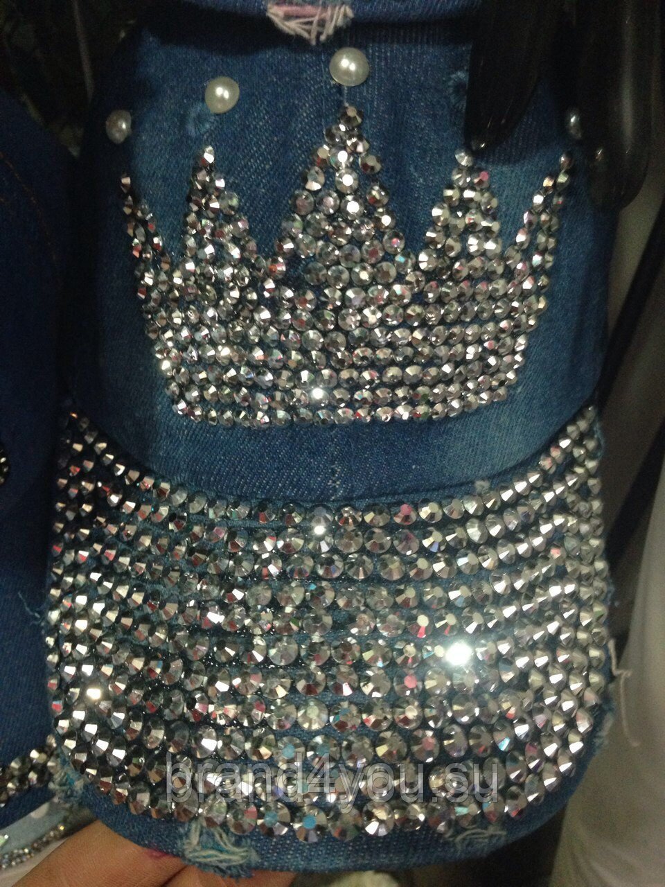 Двойки со стразами по бокам Айша