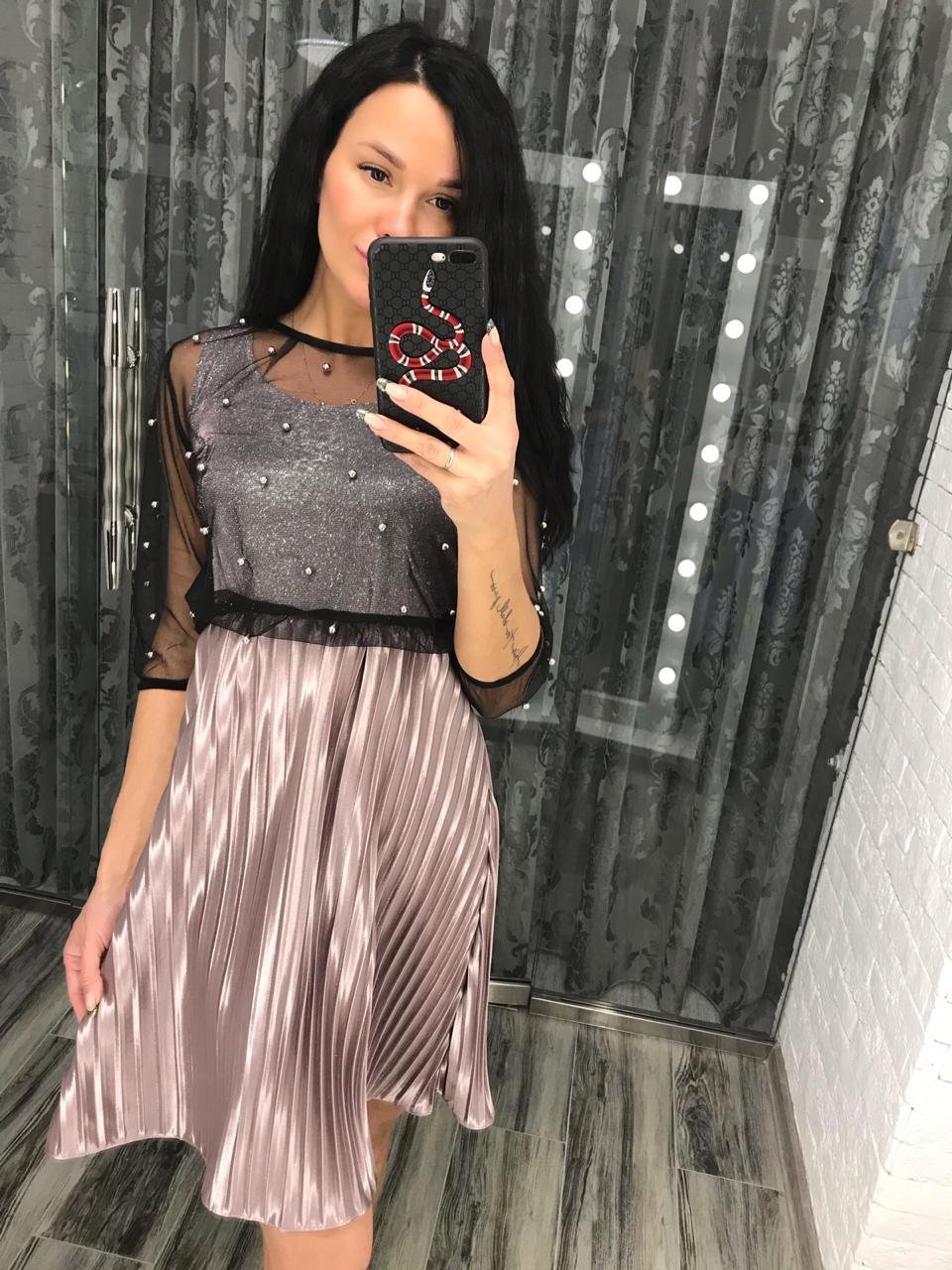 Платье со стразами