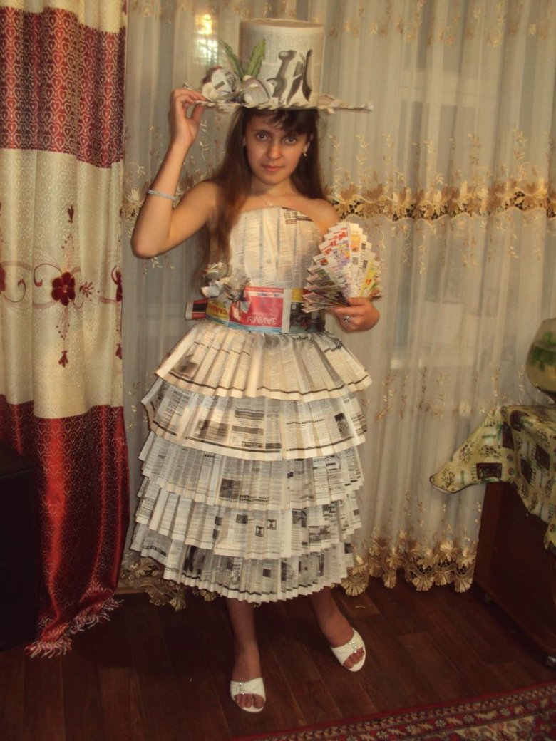 Костюмы из необычных материалов