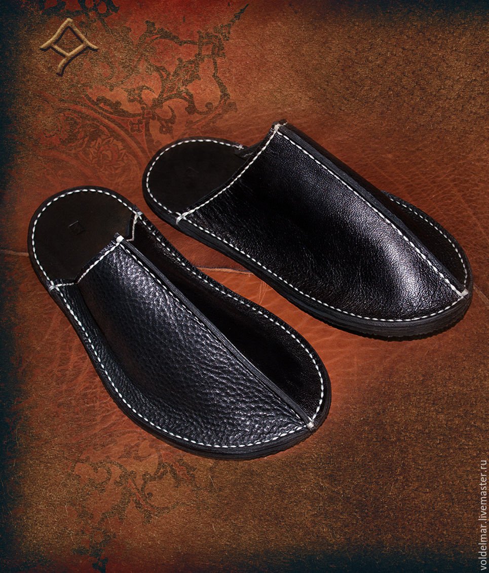 Gallus тапки кожаные мужские
