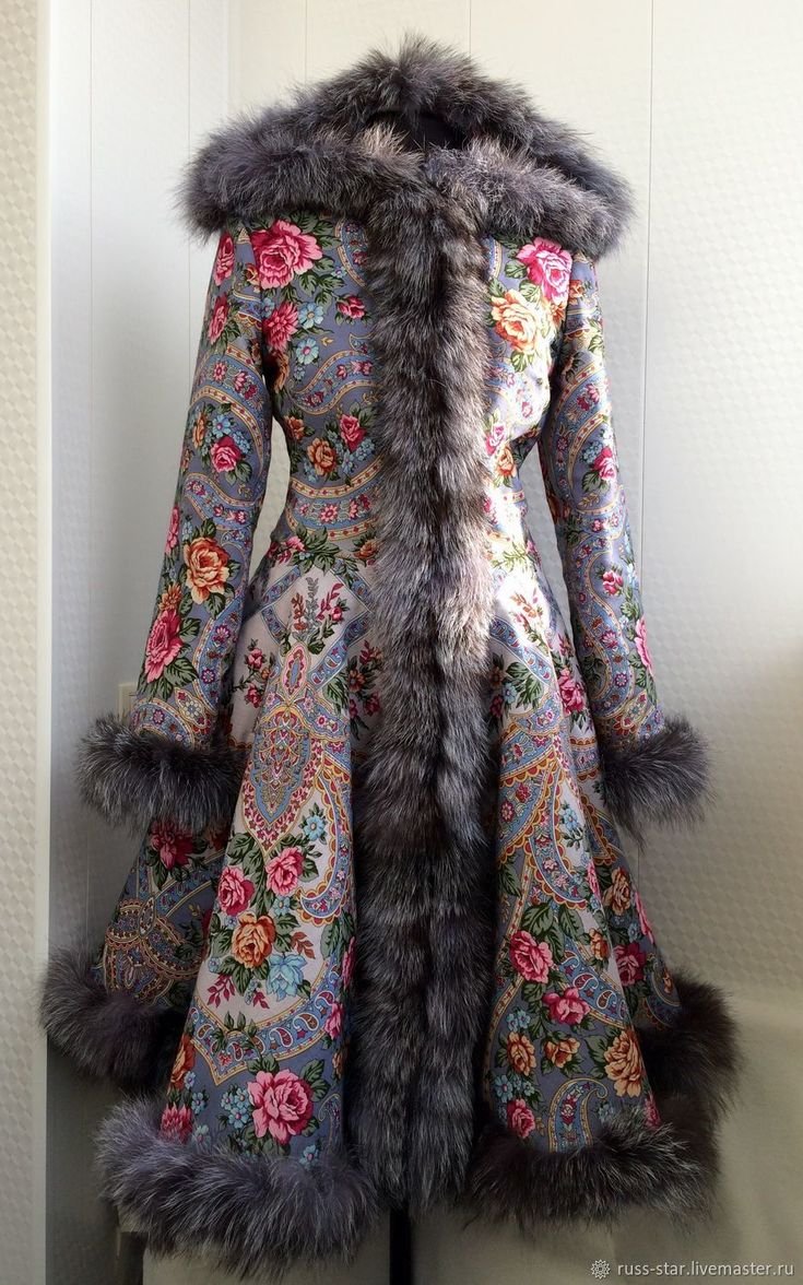 Зимняя одежда из павловопосадских платков