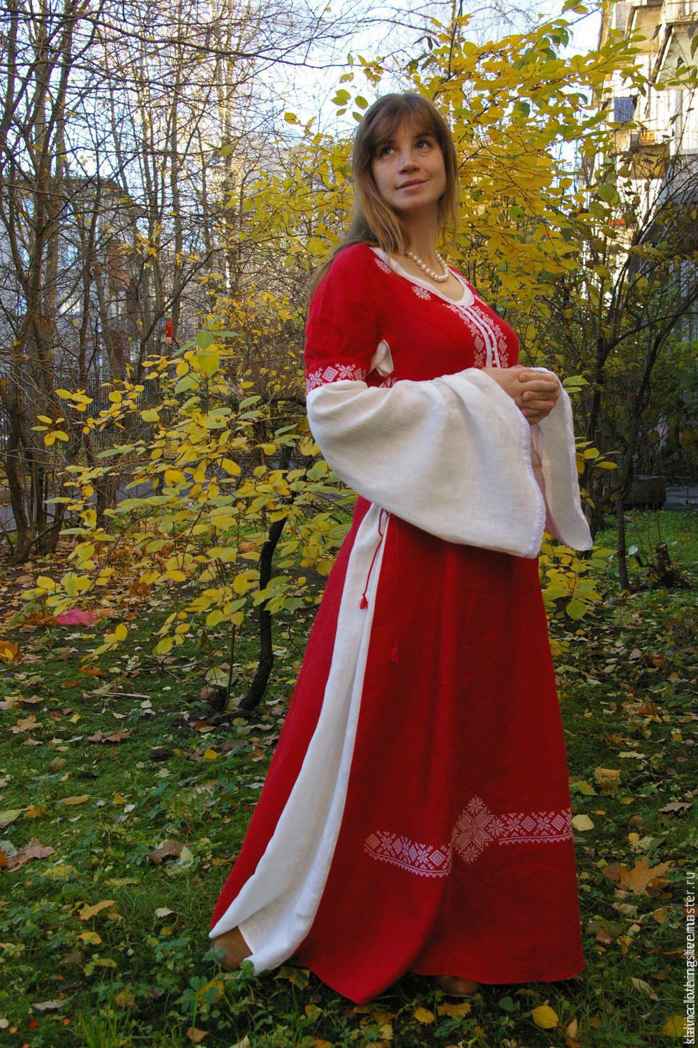 Зимнее пальто в русском стиле