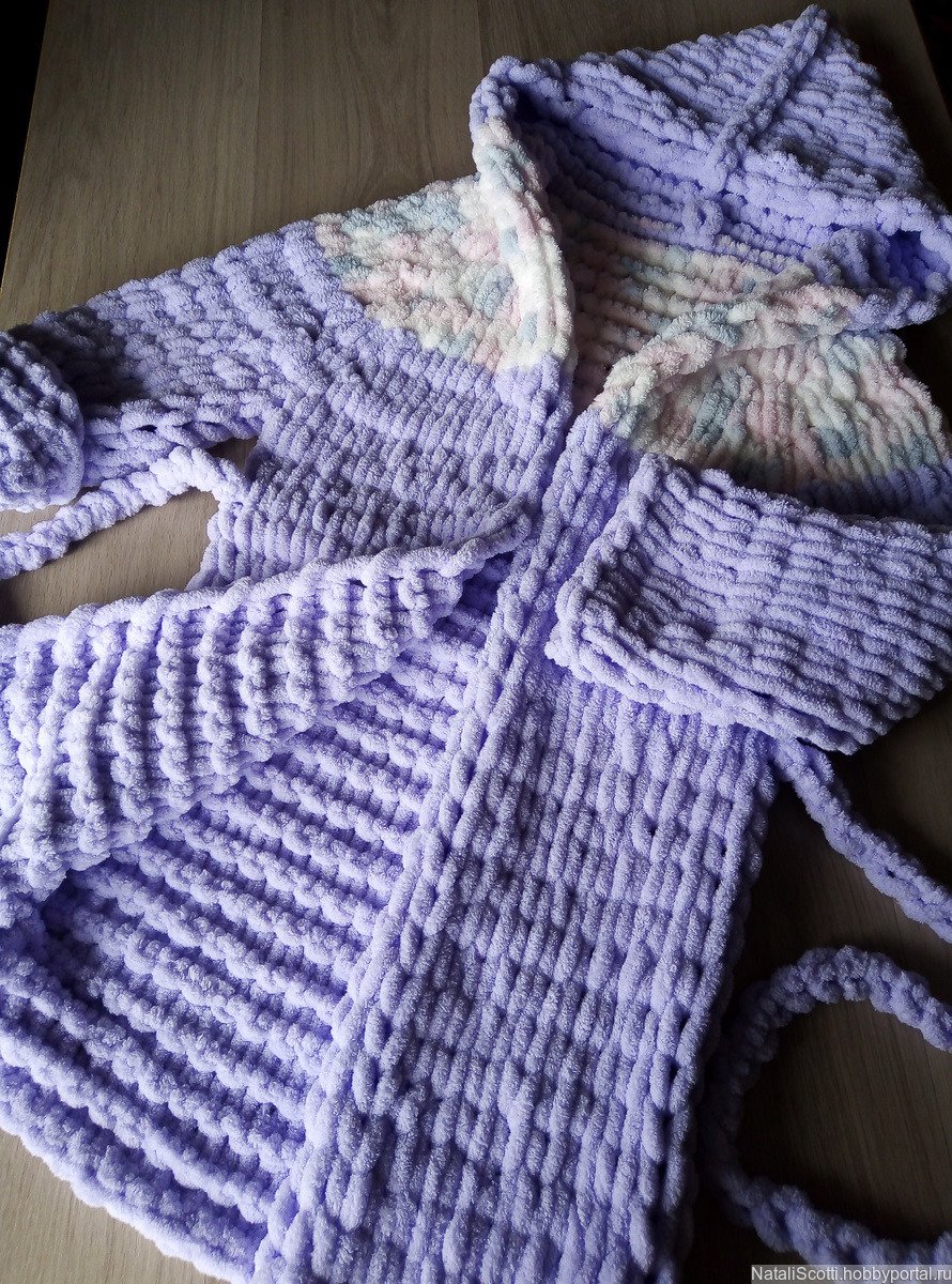 Кофта из крупной пряжи